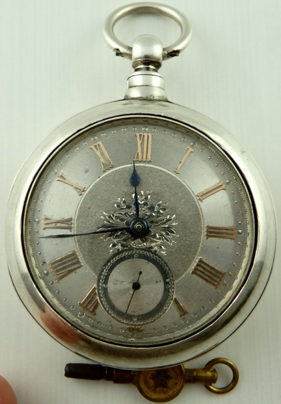 Antique Scottish silver pair cased pocket watch HallMark 1897 In