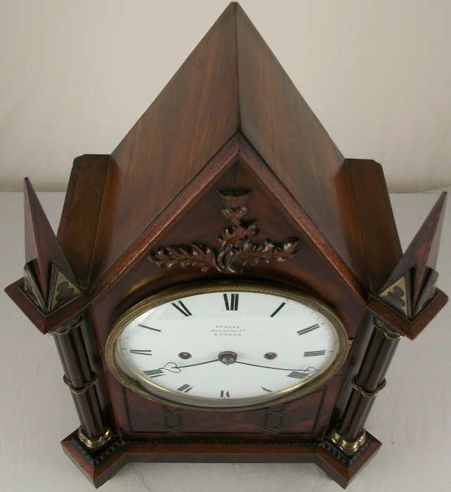 Small antique bracket clock with wall bracket Ian Burton Antique Clocks