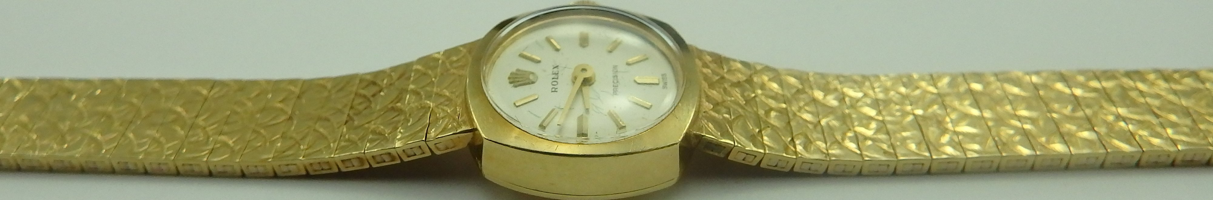 Rolex Precision 9ct gold vintage Ladies bracelet wrist watch In Working