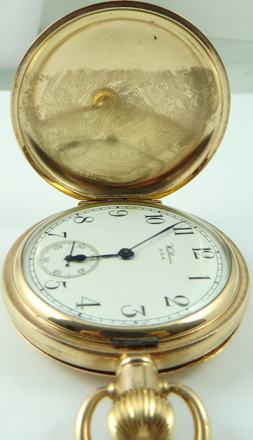 Waltham USA Antique RG keyless hunter pocket watch In Good Working