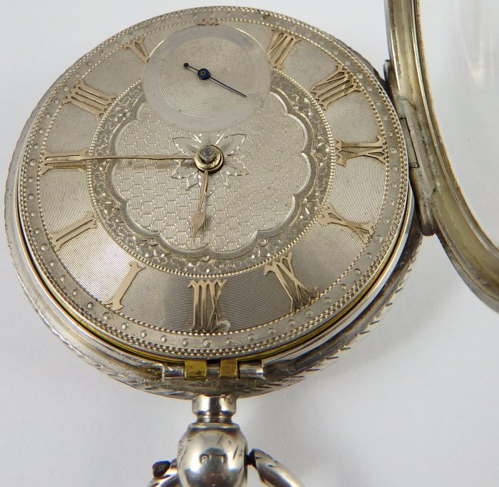 Antique fusee silver dial fusee pocket watch Circa 1889 In good working ...